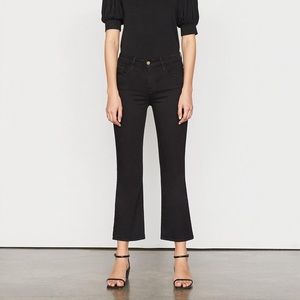 Frame Denim le Mini Boot Cut Film Noir Cropped Size 25